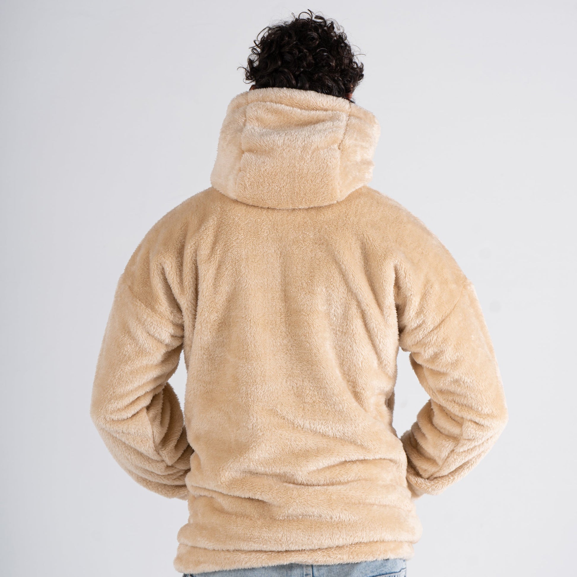 Beige Fur Hoodie - oddegypt