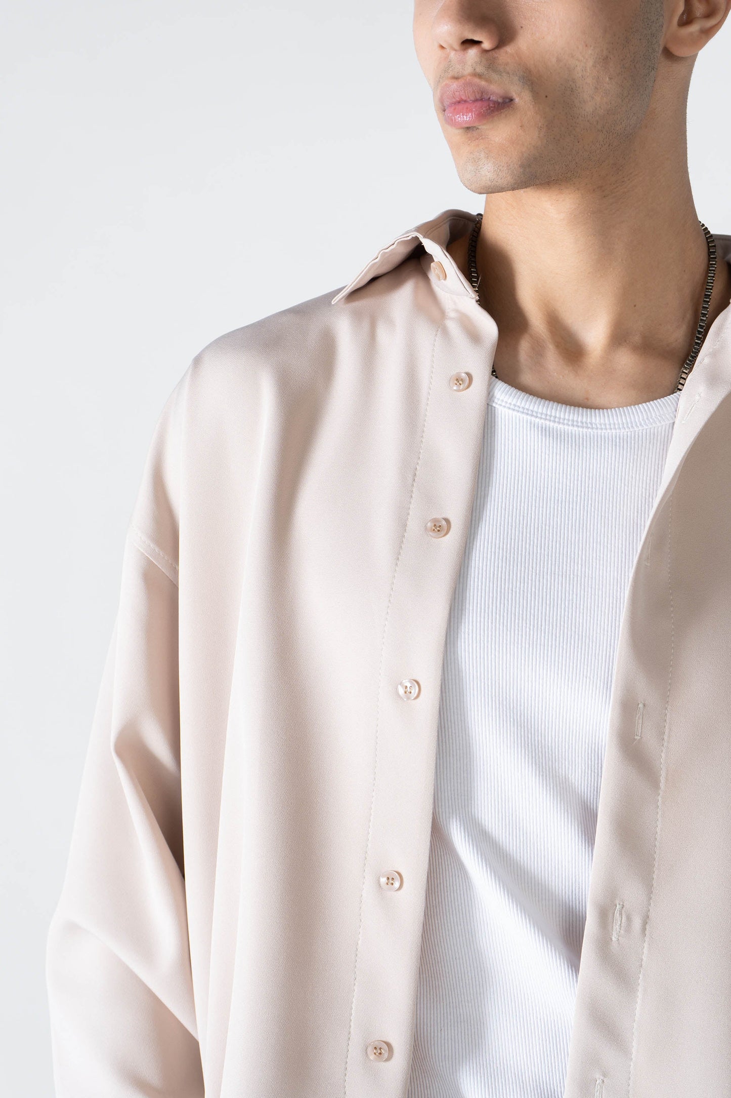 Beige Long Sleeve Shirt - oddegypt