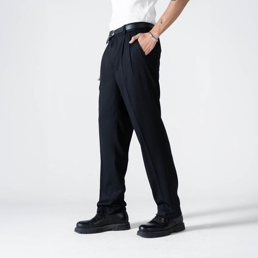 Black Pleated Trousers - oddegypt