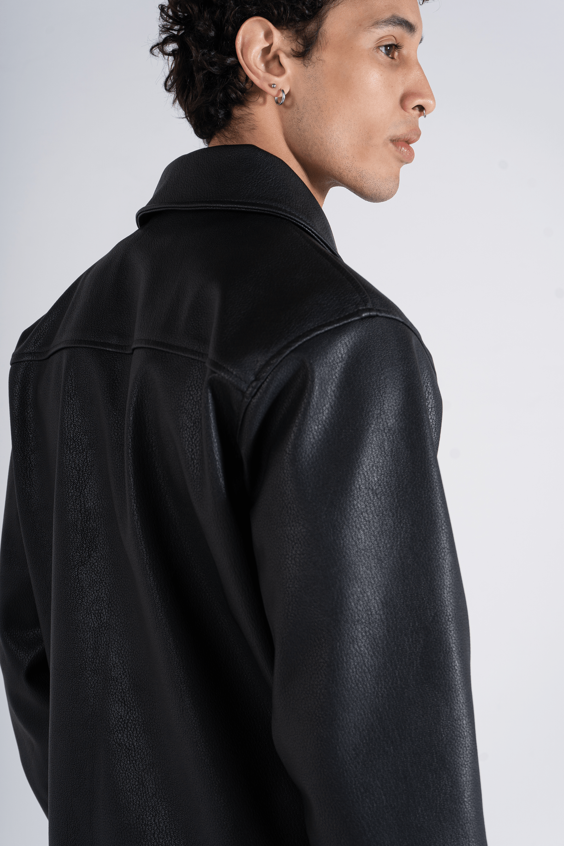 Coal Whisper Leather Jacket - oddegypt