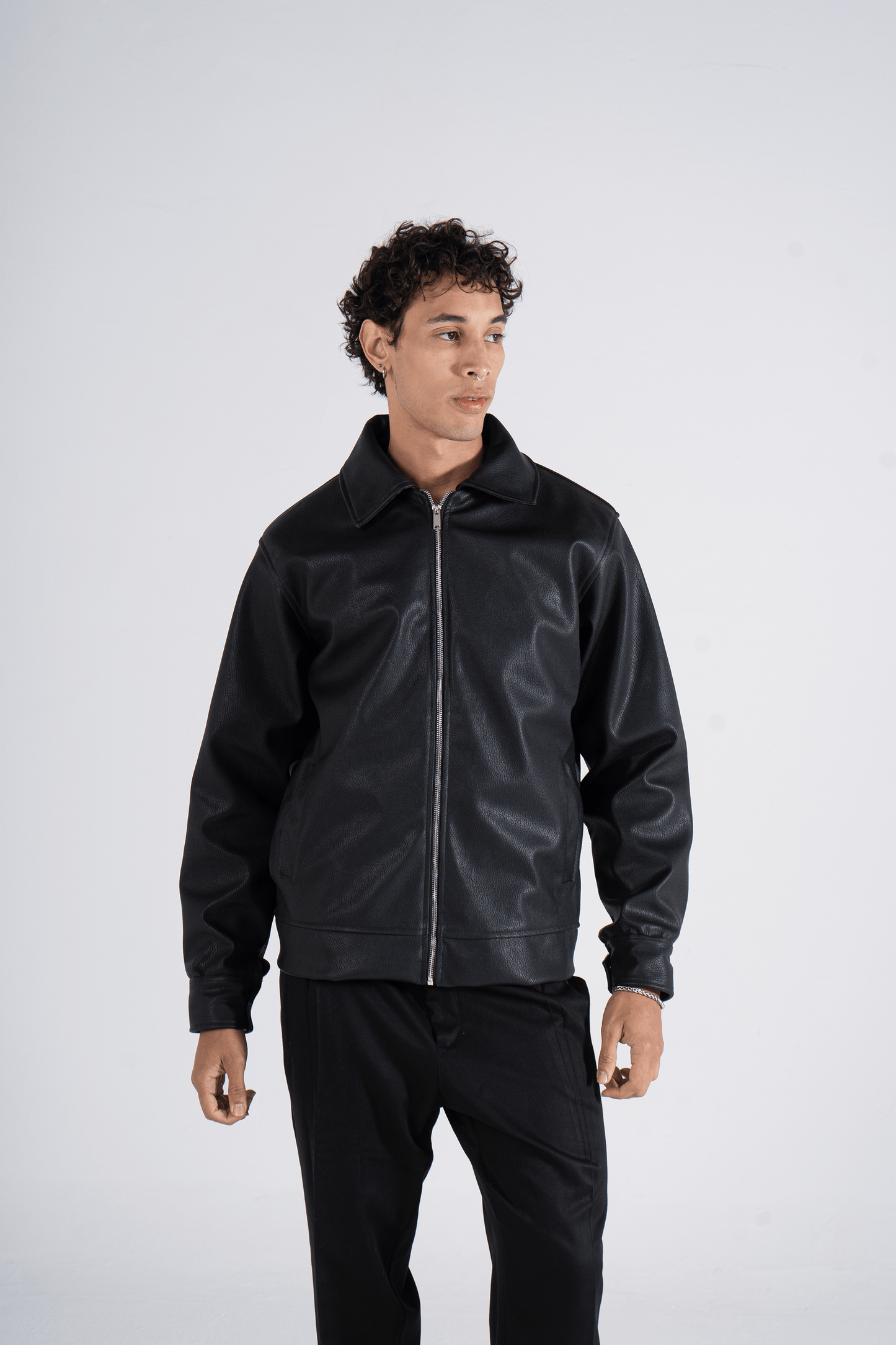 Coal Whisper Leather Jacket - oddegypt