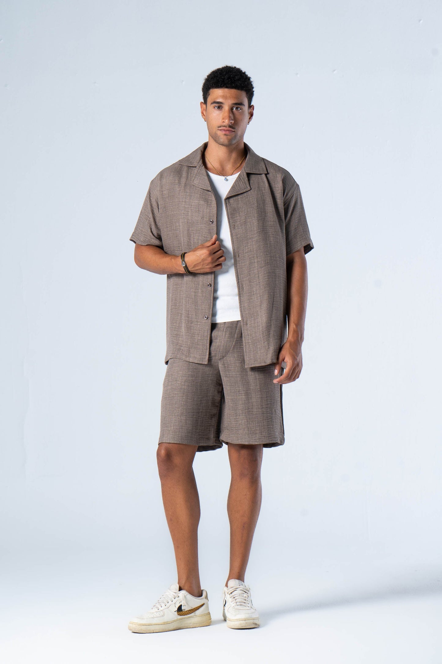 Forest Wood linen shorts - oddegypt