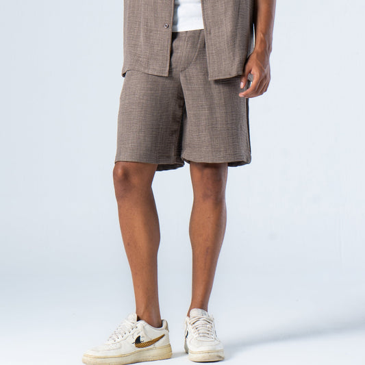 Forest Wood linen shorts - oddegypt