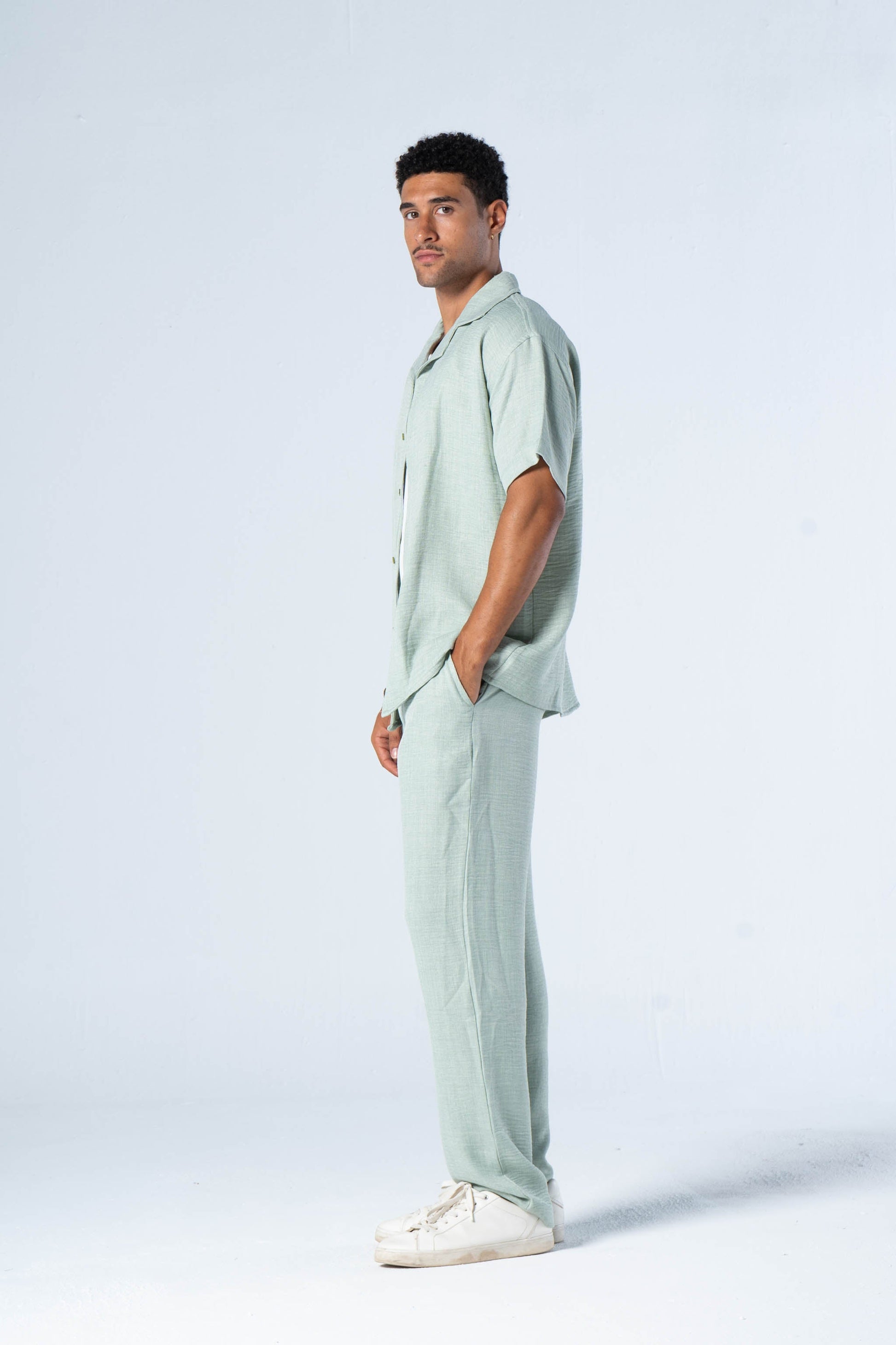 Iced Mint linen pants - oddegypt