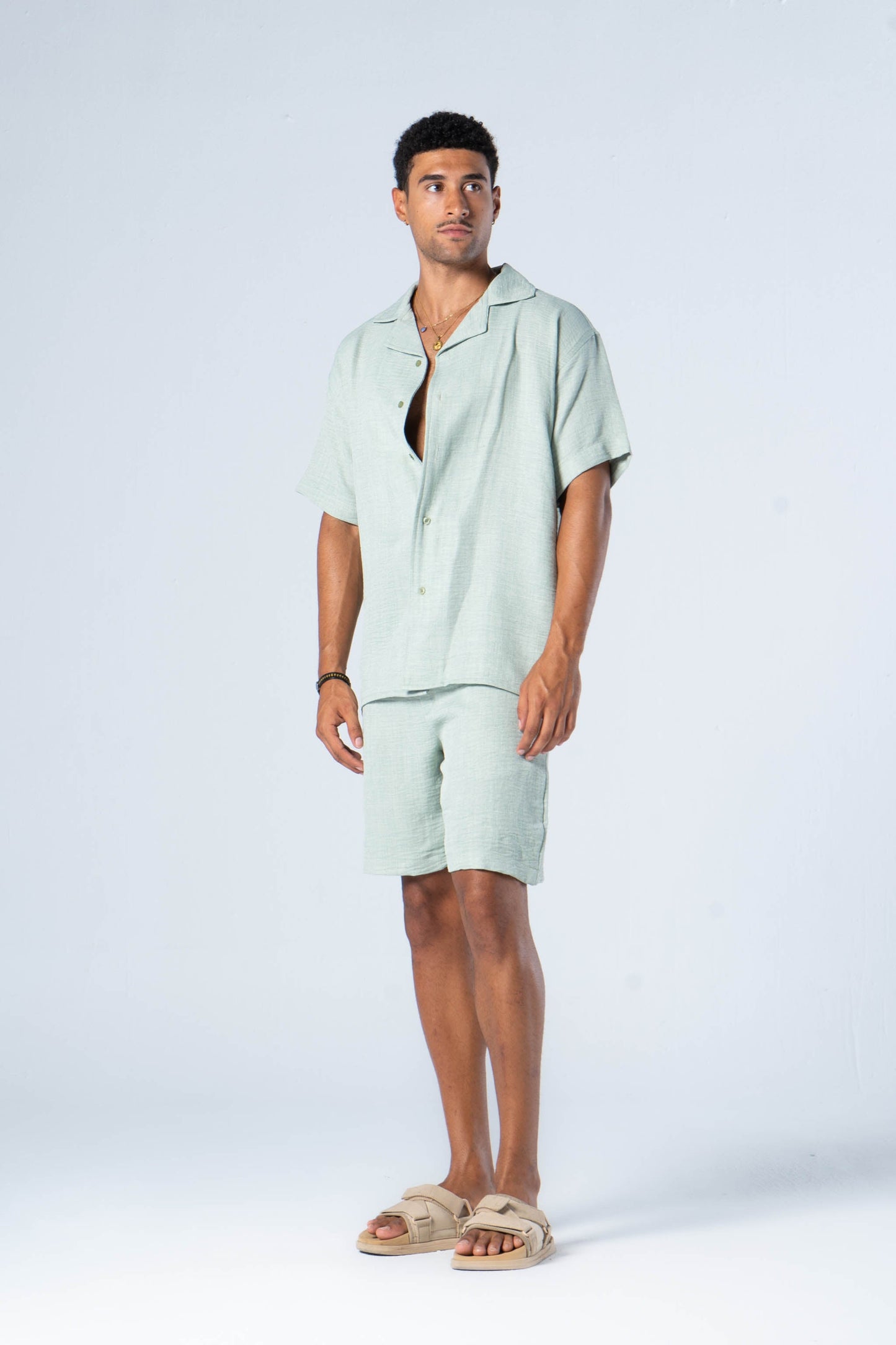 Iced Mint linen shirt - oddegypt