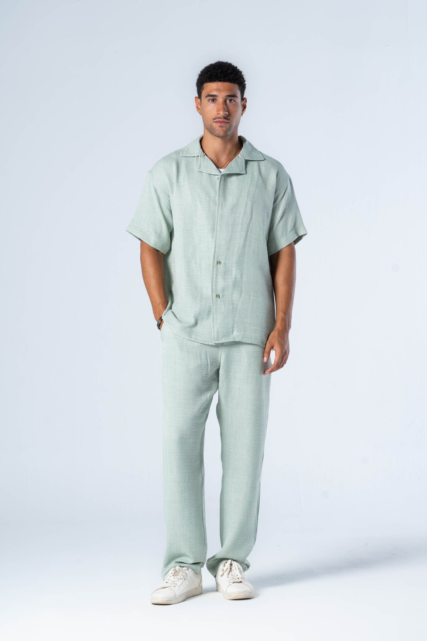 Iced Mint linen shirt - oddegypt