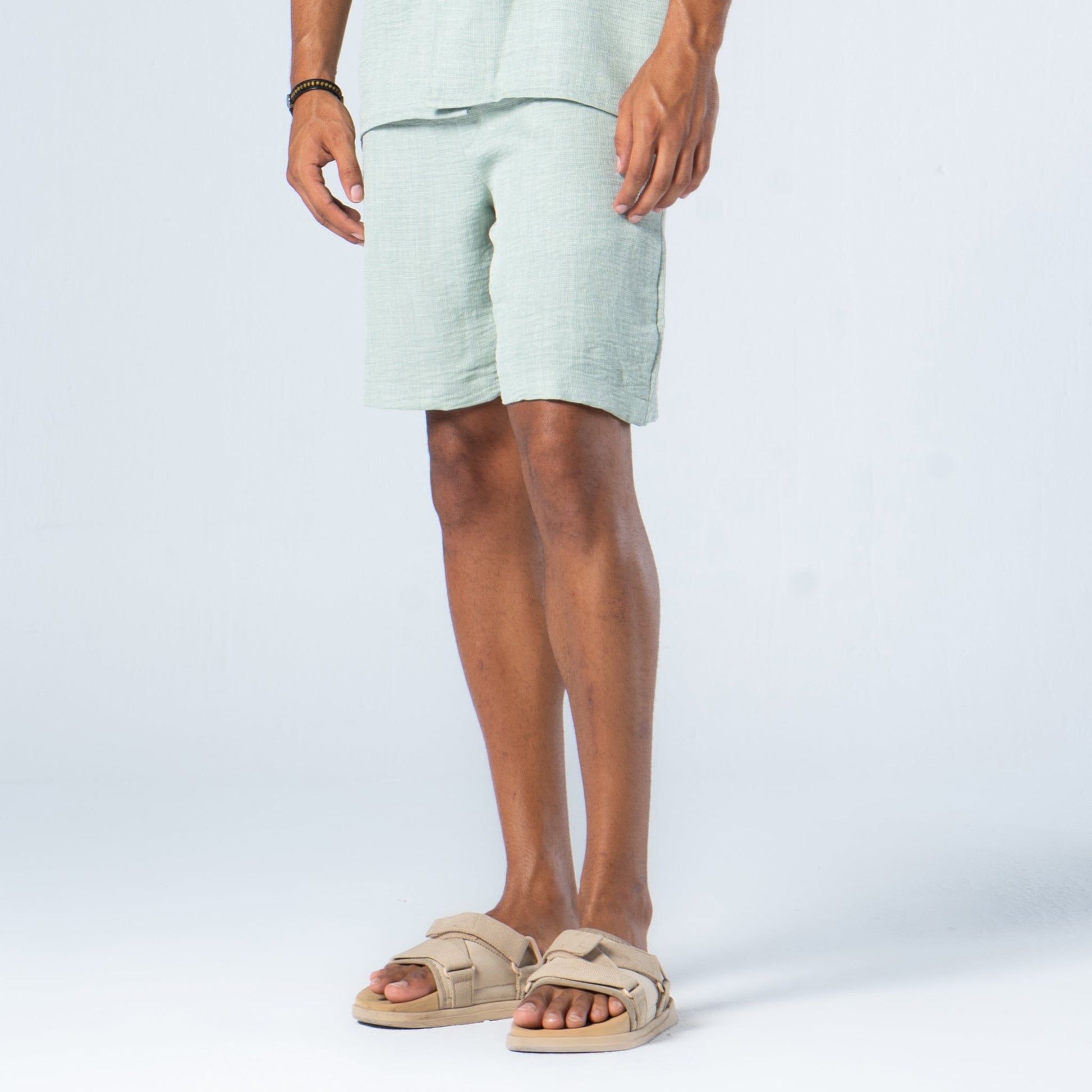 Iced Mint linen shorts - oddegypt