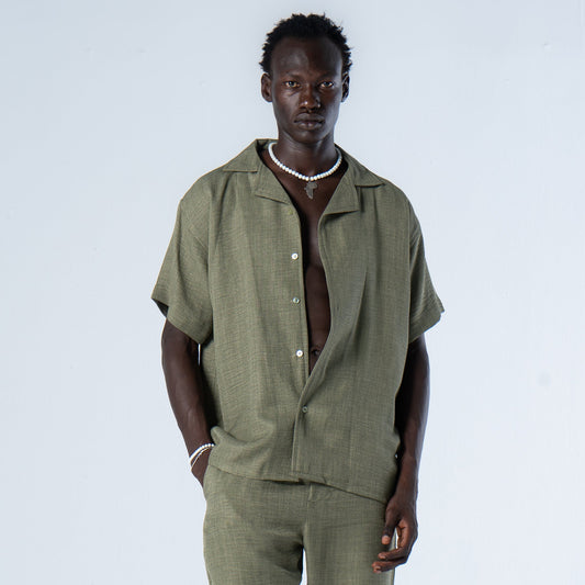 Olive Branch linen shirt - oddegypt