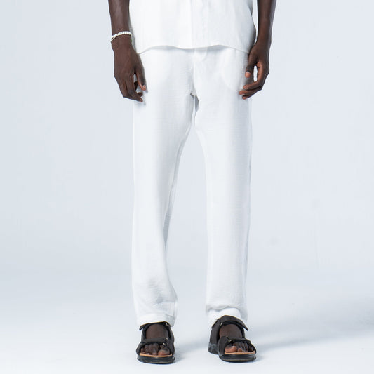 White Fog linen pants - oddegypt