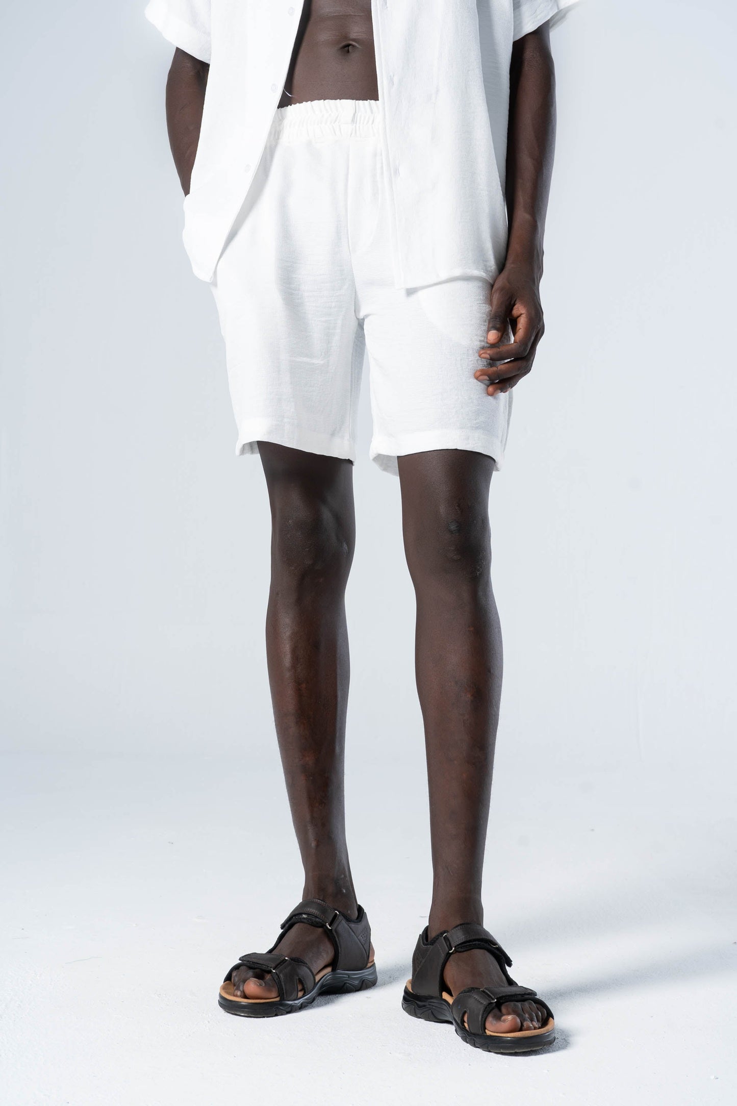 White Fog linen shorts - oddegypt