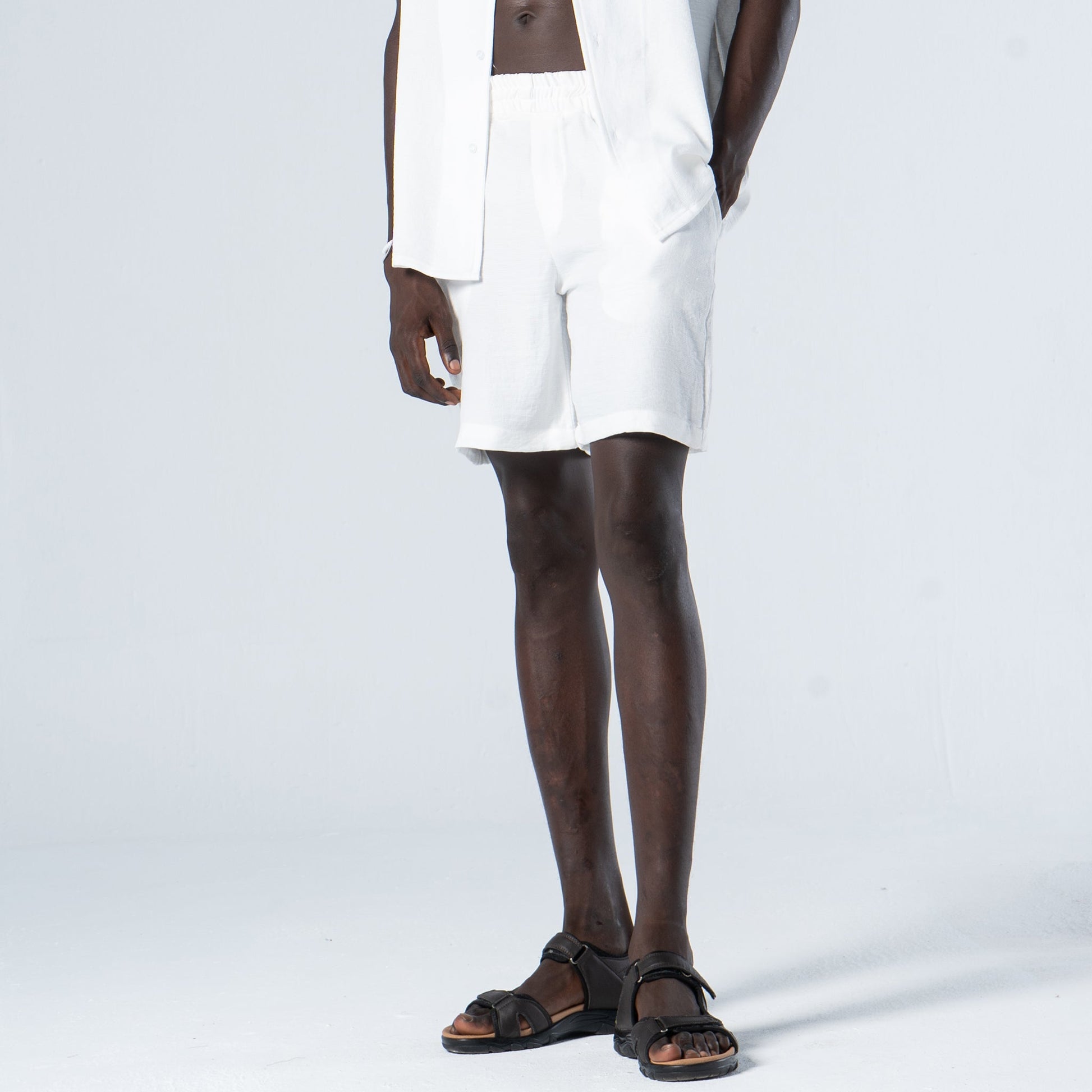 White Fog linen shorts - oddegypt