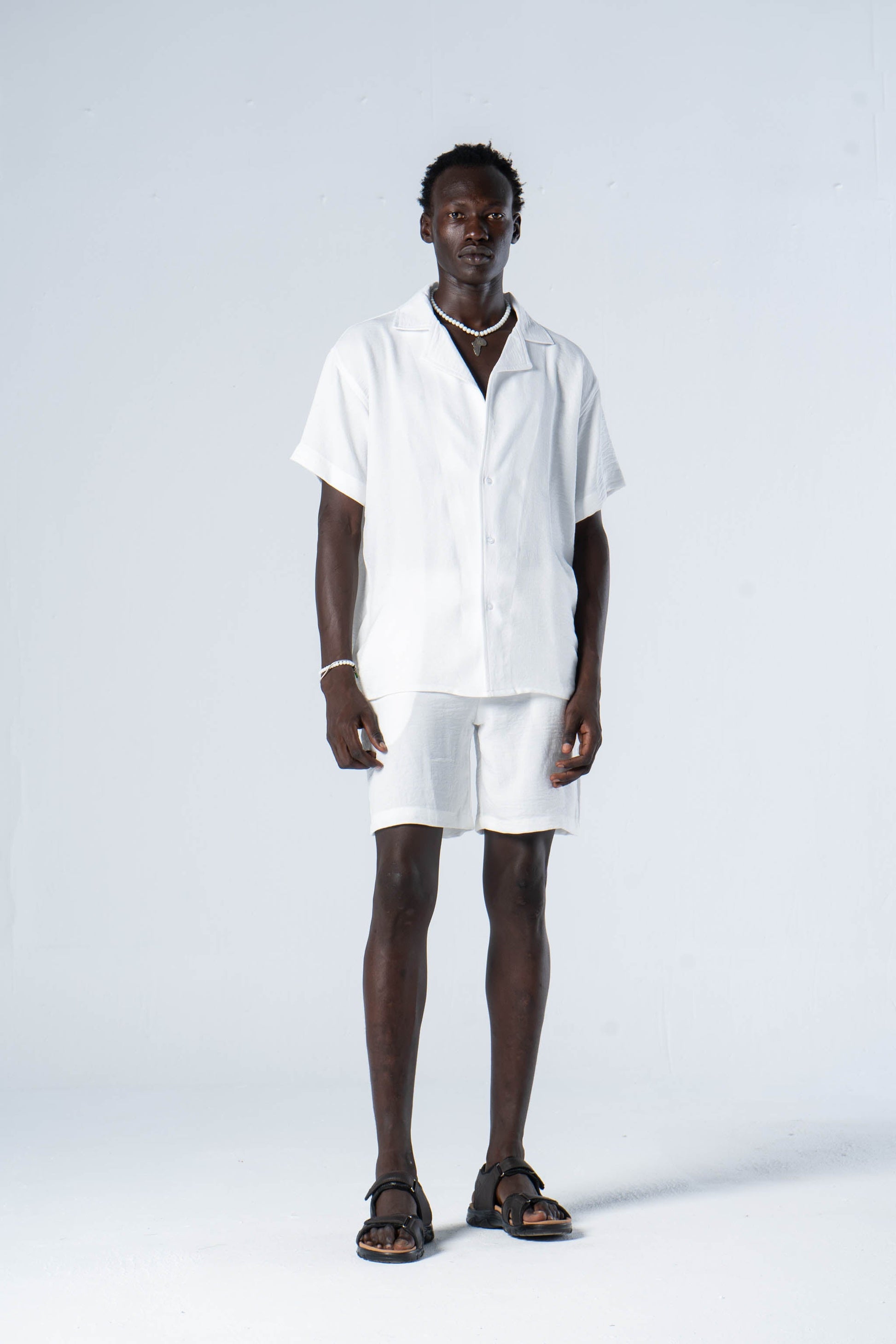 White Fog linen shorts - oddegypt