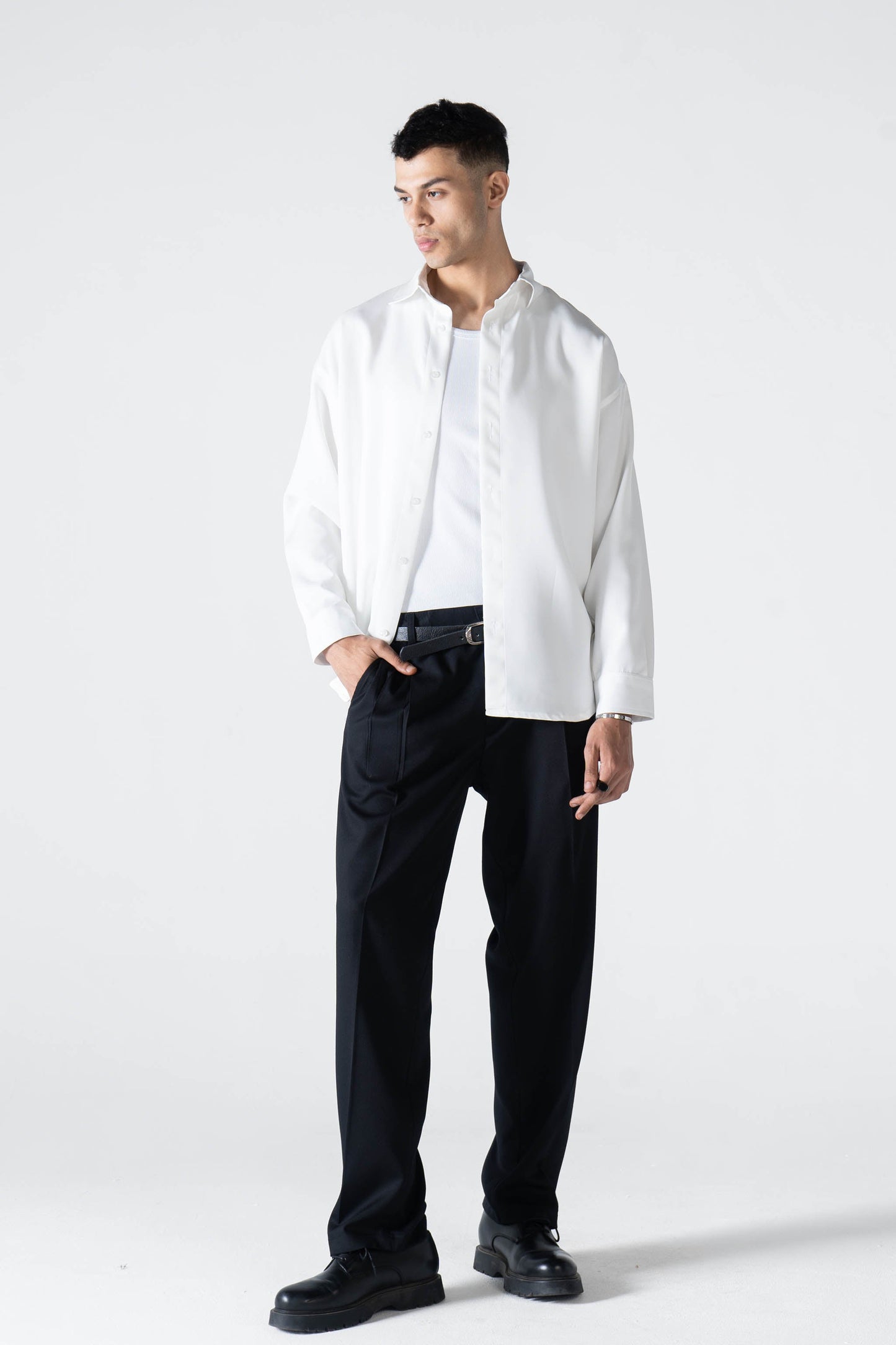 White Long Sleeve Shirt - oddegypt