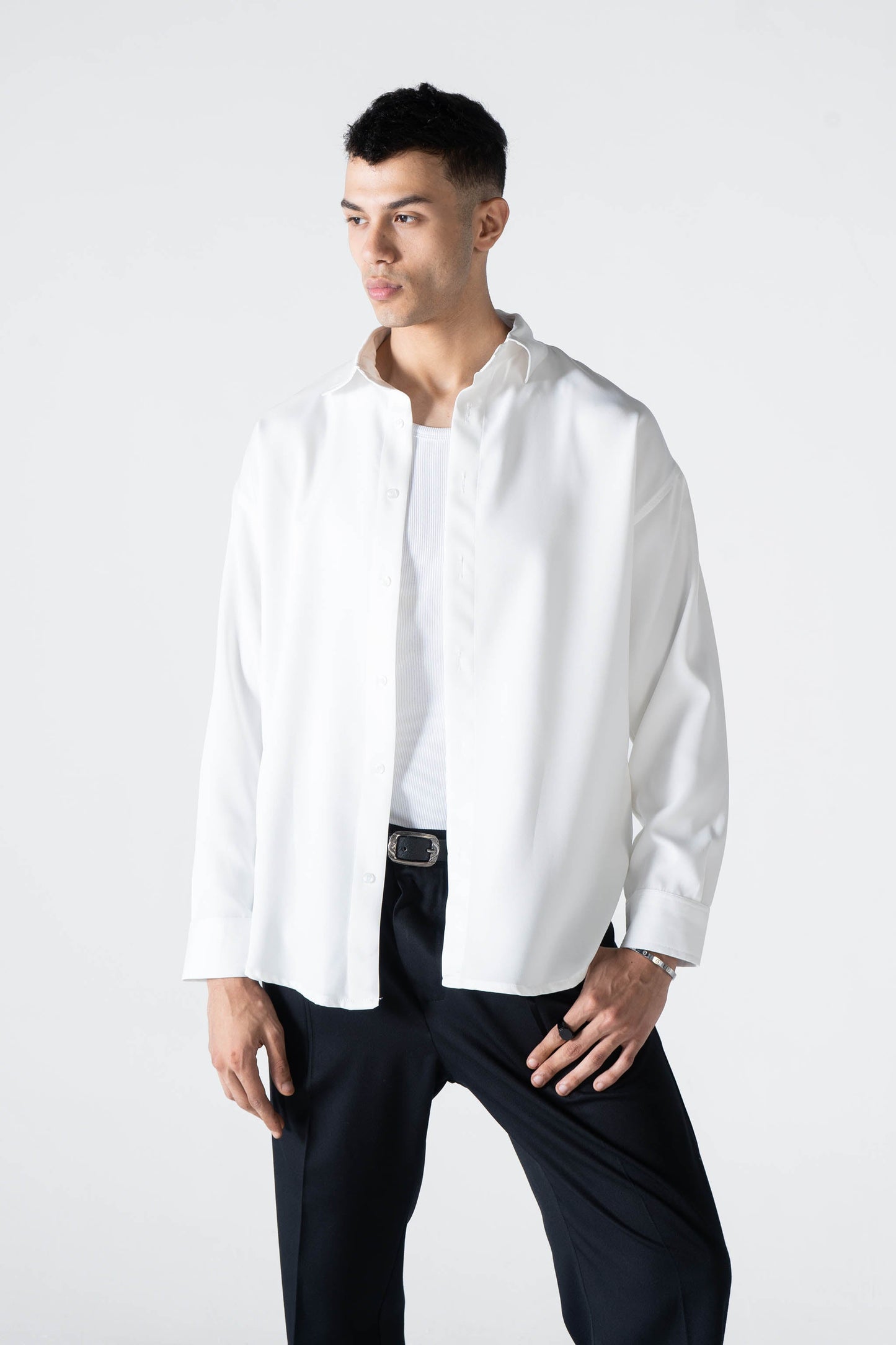 White Long Sleeve Shirt - oddegypt