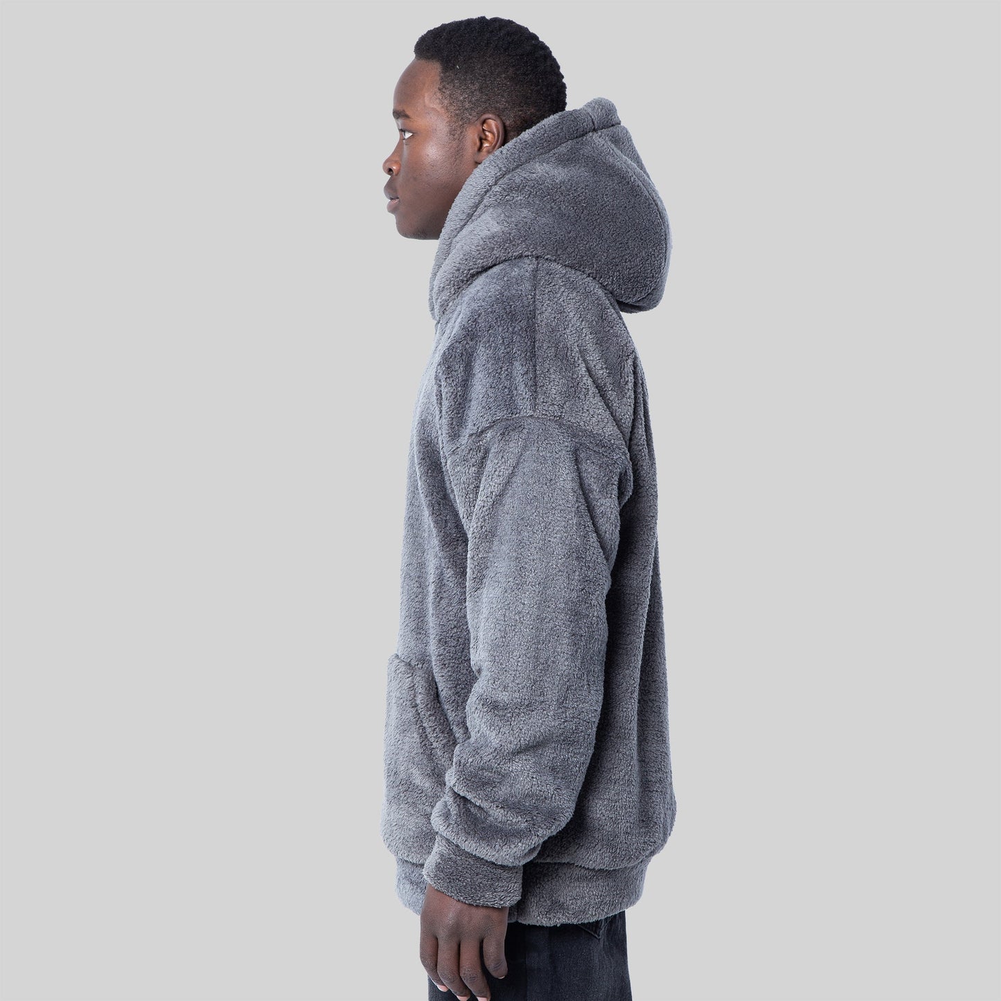 Arctic Grey Fur Hoodie - oddegypt