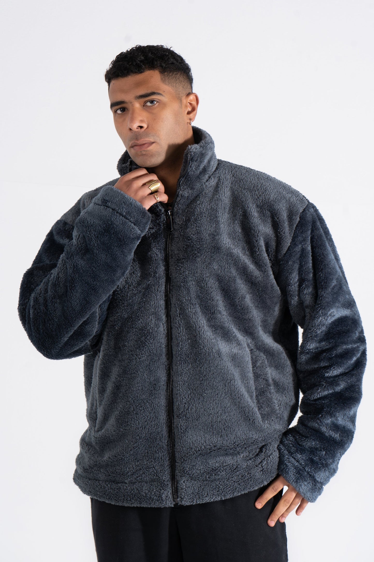 Arctic Grey Zipper Jacket - oddegypt