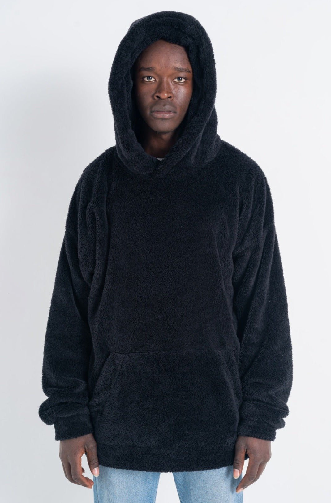 Raven Black Fur Hoodie - oddegypt