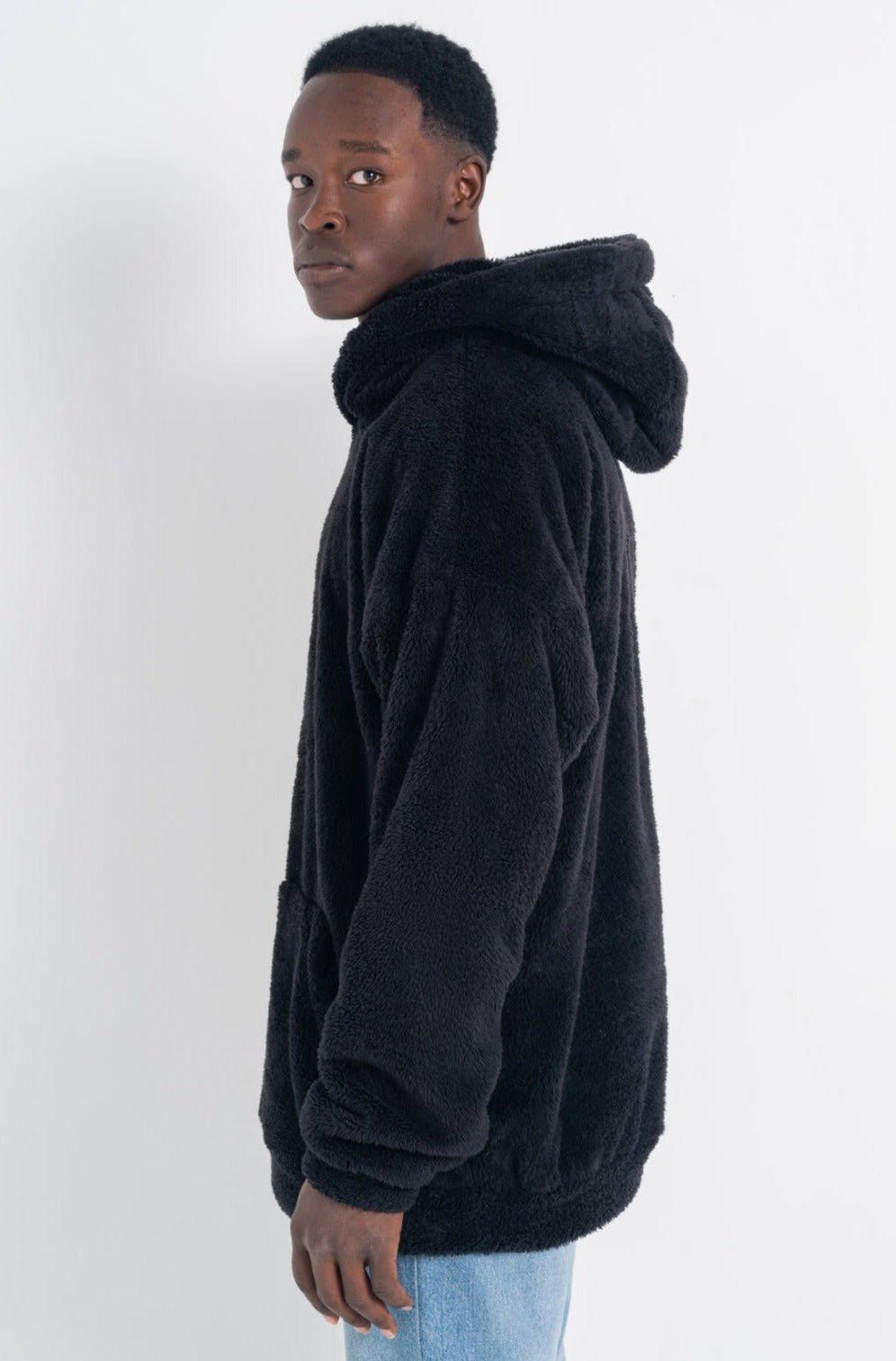 Raven Black Fur Hoodie - oddegypt